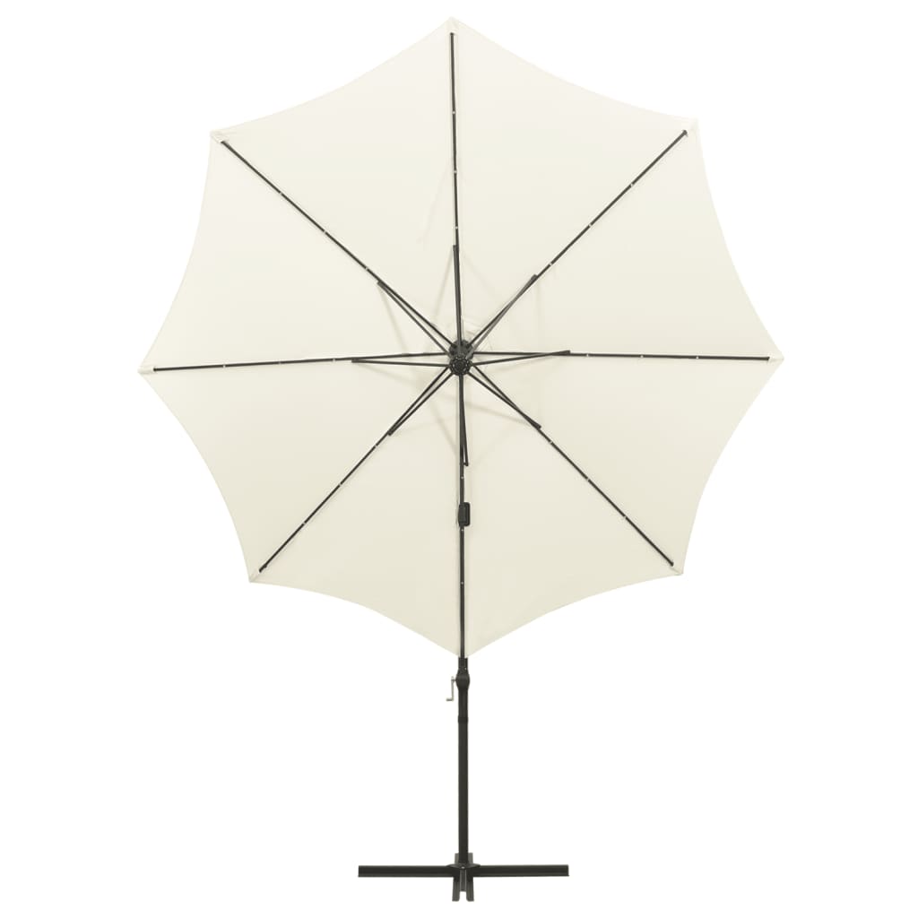 Gembinis skėtis su stulpu ir LED lemputėmis, 300cm