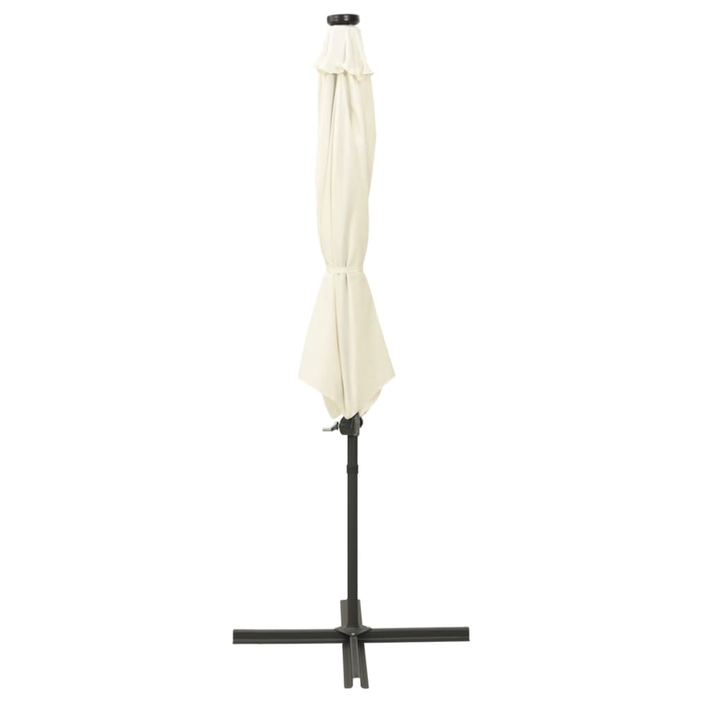 Gembinis skėtis su stulpu ir LED lemputėmis, 300cm
