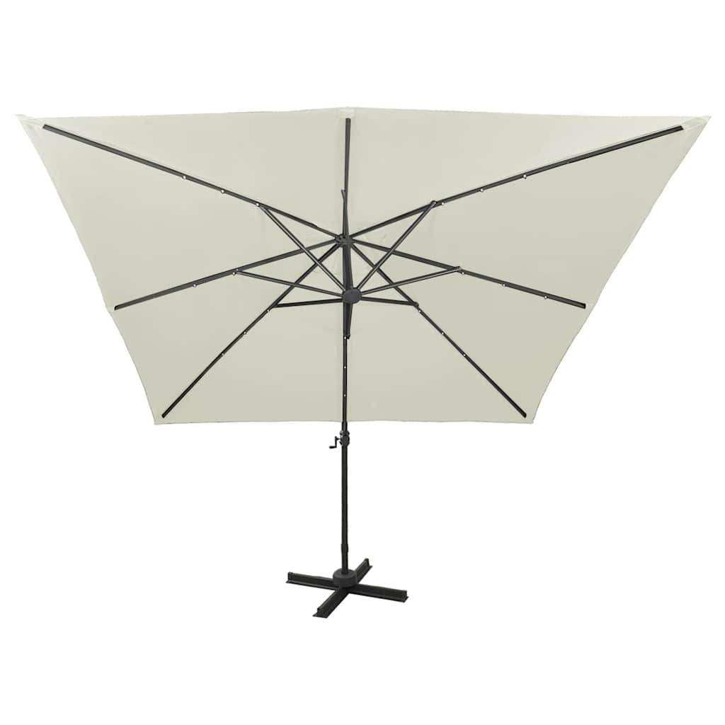 Gembinis skėtis su stulpu ir LED lemputėmis, 300cm