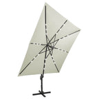 Gembinis skėtis su stulpu ir LED lemputėmis, 300cm
