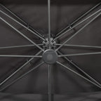 Konsolinis sodo skėtis su dvigubu viršumi, antracito spalvos, 400x300 cm