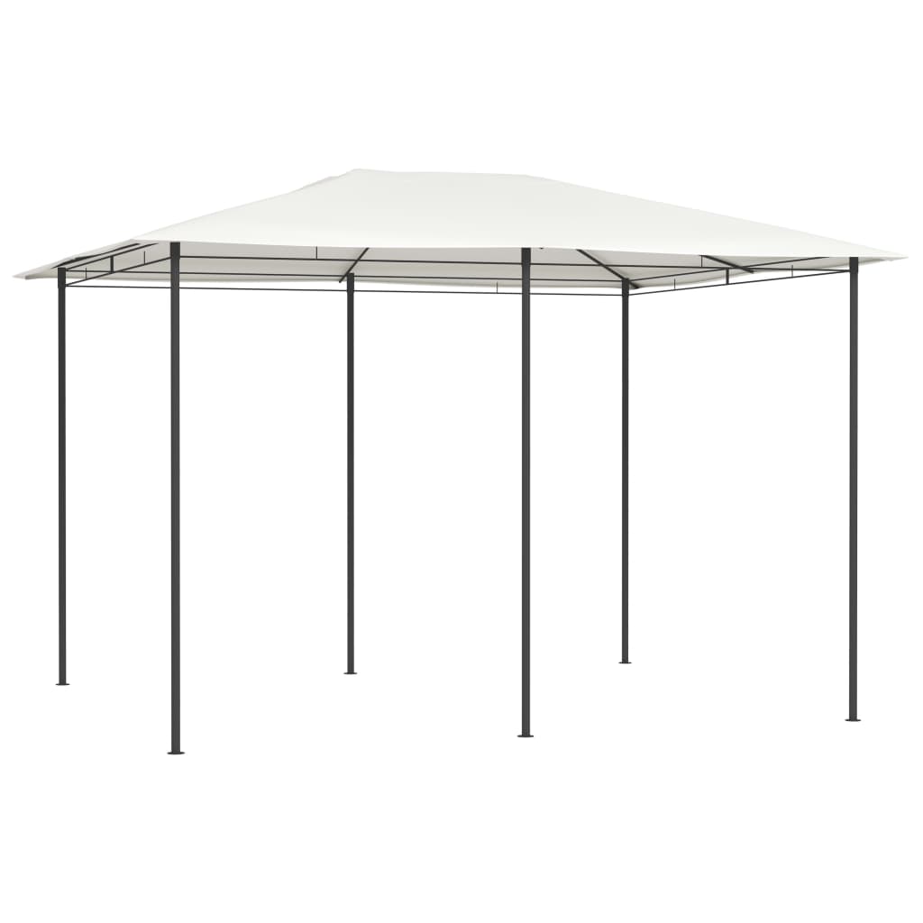 Pavėsinė su stulpų uždangalais antracito 2,98x5,3x2,59m 160g/m²