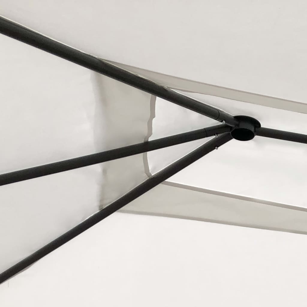 Pavėsinė su stulpų uždangalais antracito 2,98x5,3x2,59m 160g/m²