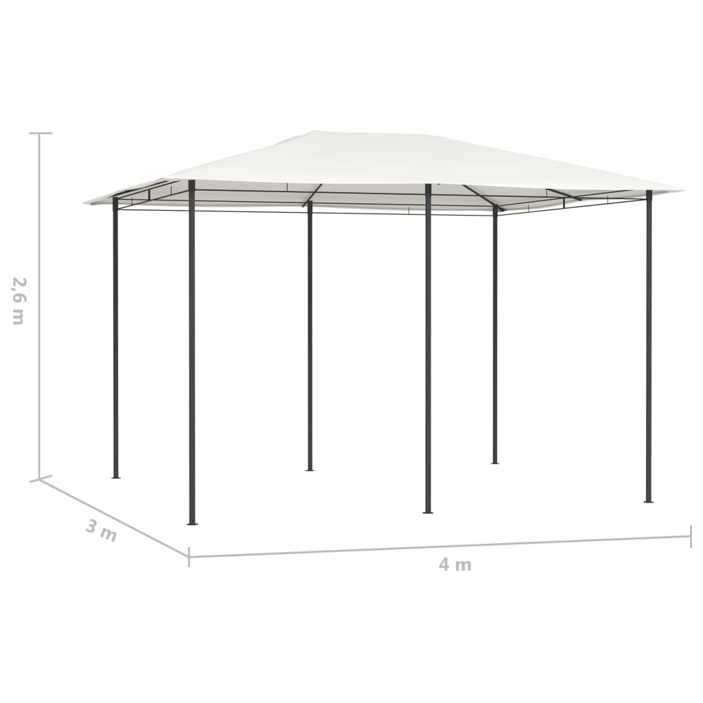 Pavėsinė su stulpų uždangalais antracito 2,98x5,3x2,59m 160g/m²