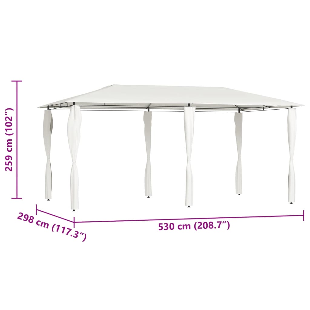Sodo pavėsinė su įtraukiamu stogu, taupe spalvos, 4x3m
