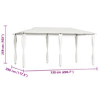 Sodo pavėsinė su įtraukiamu stogu, taupe spalvos, 4x3m