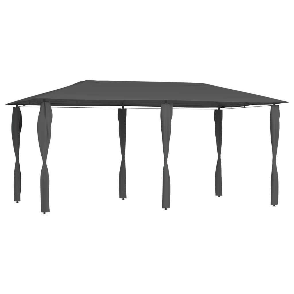 Sodo pavėsinė su įtraukiamu stogu, kreminės spalvos, 4x3m