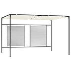 Pavėsinė su įtraukiamu stogu, kreminė, 3x4x2,3m, 180g/m²