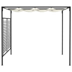 Pavėsinė su įtraukiamu stogu, kreminė, 3x4x2,3m, 180g/m²