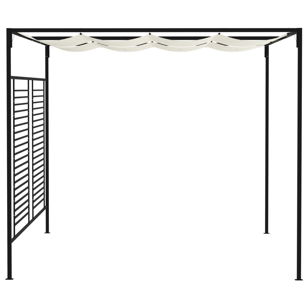 Pavėsinė su įtraukiamu stogu, kreminė, 3x4x2,3m, 180g/m²