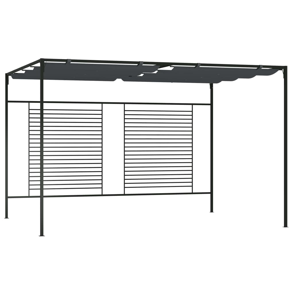 Pavėsinė su įtraukiamu stogu, kreminė, 3x4x2,3m, 180g/m²