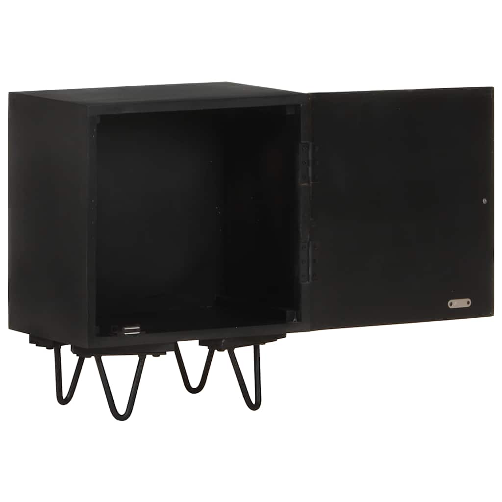 Naktinė spintelė su žalvariniu priekiu, 40x30x50cm, mango