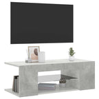 Tv spintelė su LED apšvietimu, betono pilka, 90x39x30cm
