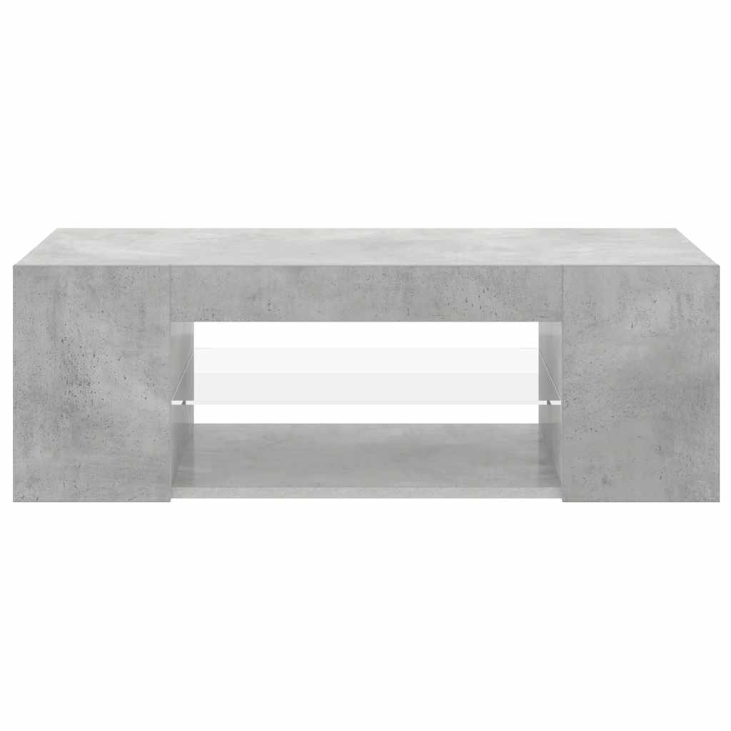 Tv spintelė su LED apšvietimu, betono pilka, 90x39x30cm