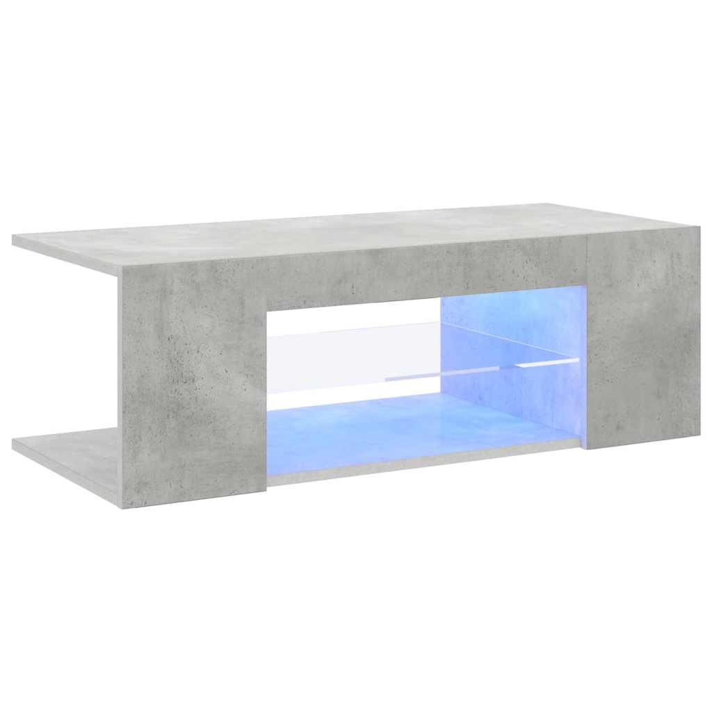 Tv spintelė su LED apšvietimu, betono pilka, 90x39x30cm
