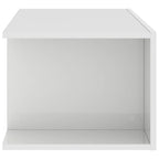 TV spintelė su LED apšvietimu, blizgi balta, 90x39x30cm
