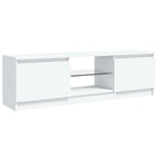TV spintelė su LED apšvietimu, baltos spalvos, 120x30x36cm