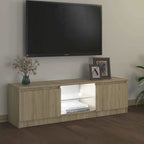 TV spintelė su LED apšvietimu, ąžuolo spalvos, 120x30x36cm