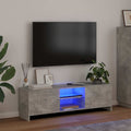 TV spintelė su LED apšvietimu, betono pilka, 120x30x36cm