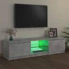 Televizoriaus spintelė su LED, betono pilka, 140x40x36cm