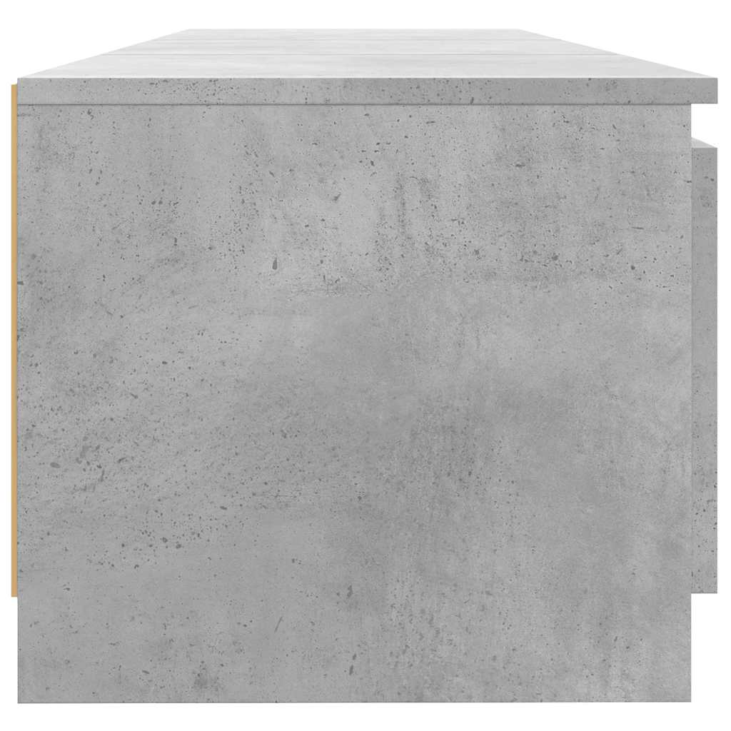 Televizoriaus spintelė su LED, betono pilka, 140x40x36cm