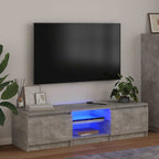 Televizoriaus spintelė su LED, betono pilka, 140x40x36cm
