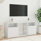 Televizoriaus spintelė su LED apšvietimu, balta, 120x30x50cm