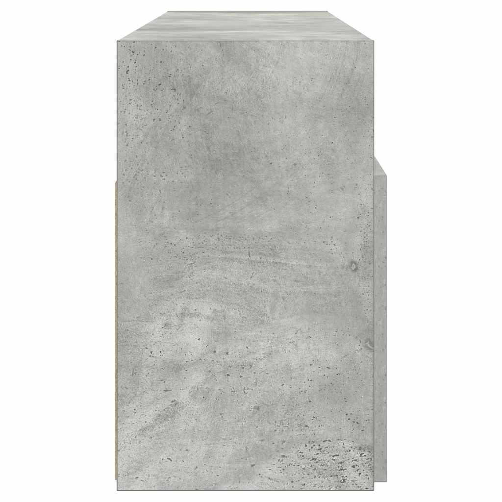 Televizoriaus spintelė su LED, betono pilka, 120x30x50cm