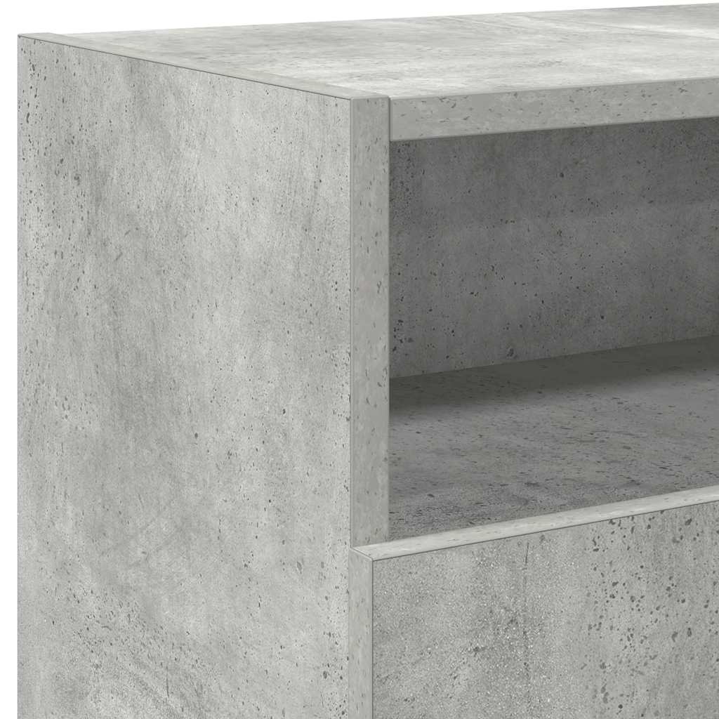Televizoriaus spintelė su LED, betono pilka, 120x30x50cm