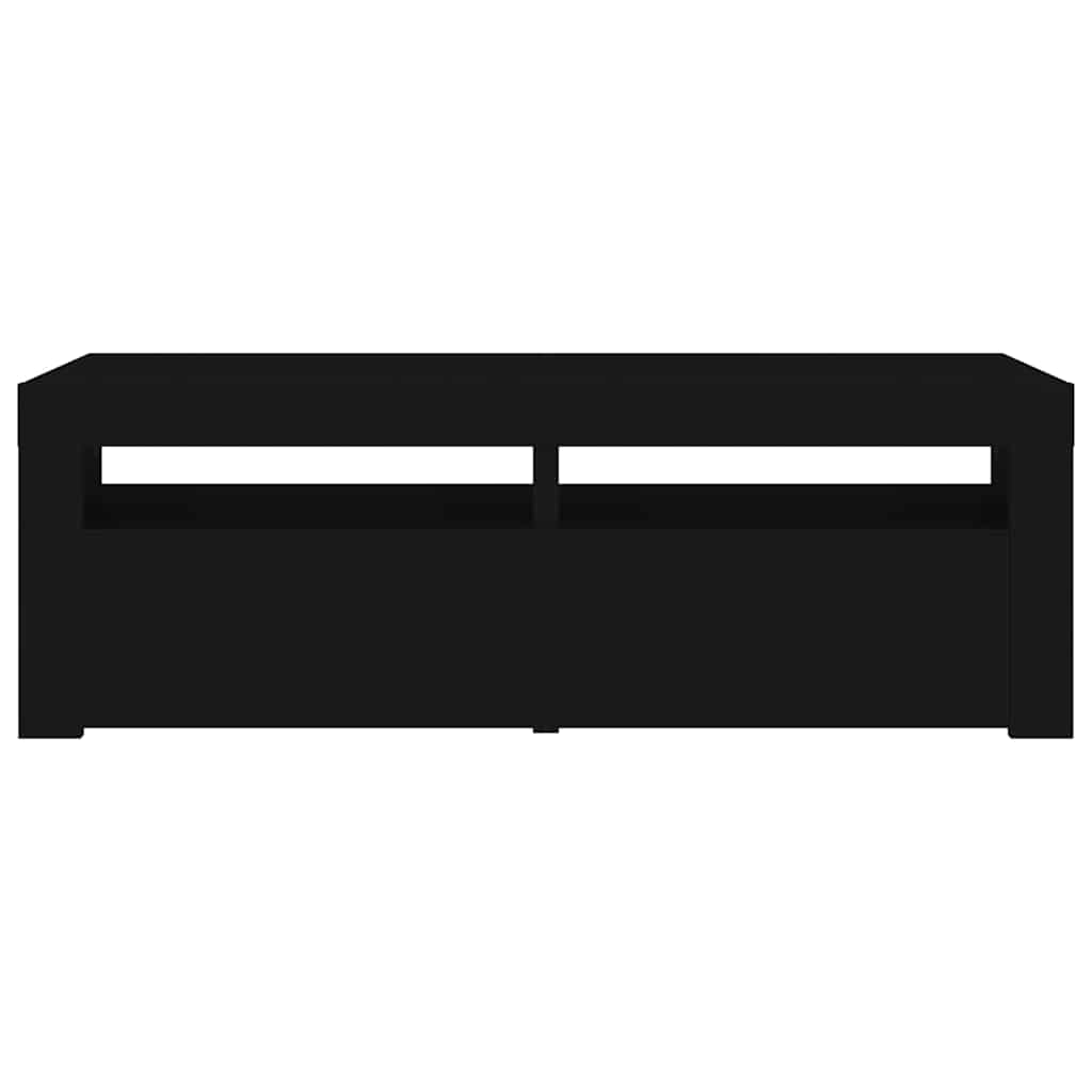 TV spintelė su LED apšvietimu, juodos spalvos, 120x35x40 cm