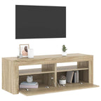 TV spintelė su LED, sonoma ąžuolo, 120x35x40 cm