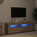 TV spintelė su LED, sonoma ąžuolo, 120x35x40 cm