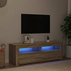 TV spintelė su LED, sonoma ąžuolo, 120x35x40 cm