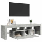 Televizoriaus spintelė su LED, betono pilka, 140x36,5x40cm