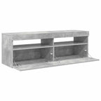 TV spintelė su LED apšvietimu, betono pilka, 120x35x40 cm
