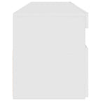 Televizoriaus spintelė su LED apšvietimu, balta, 90x35x40cm