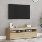 TV spintelės su LED apšvietimu, 2vnt., ąžuolo, 60x35x40cm