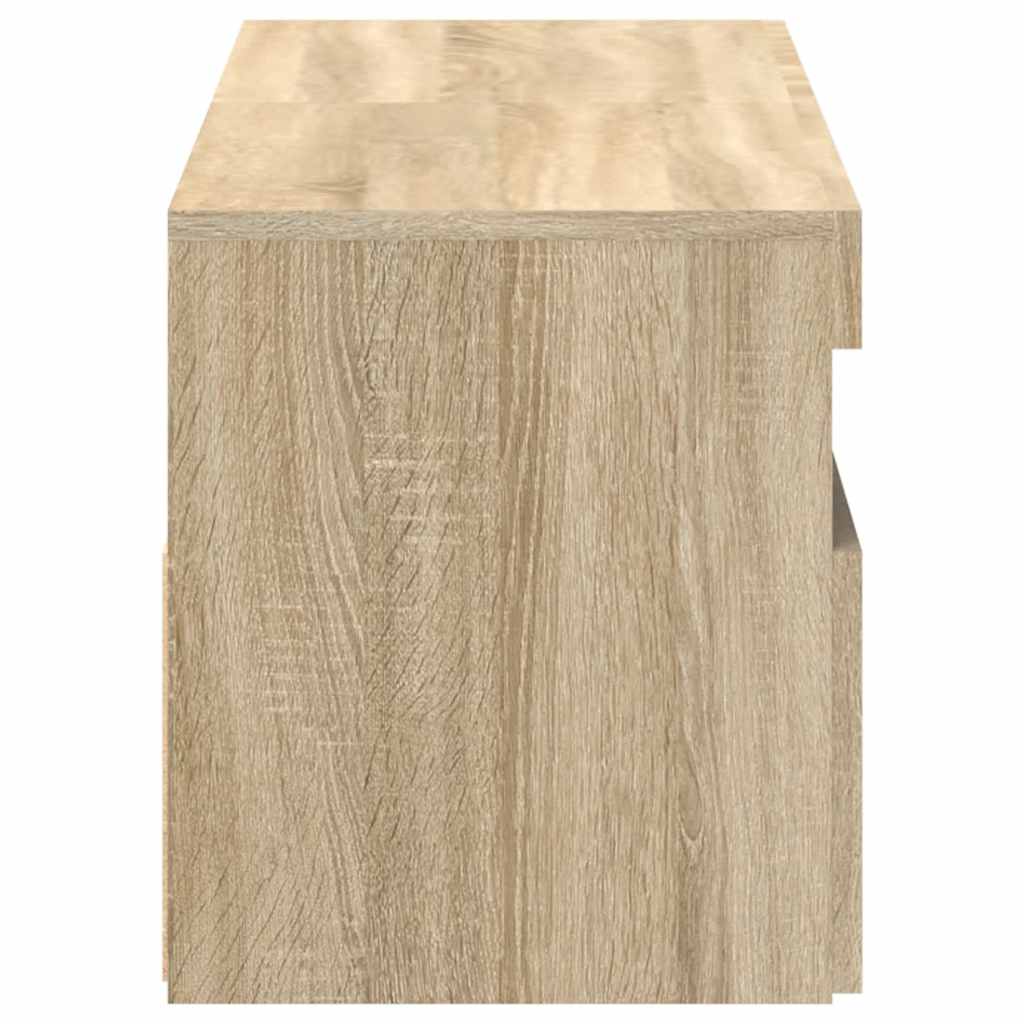 TV spintelės su LED apšvietimu, 2vnt., ąžuolo, 60x35x40cm