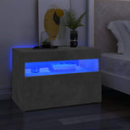 Televizoriaus spintelė su LED, betono pilka, 60x35x40cm