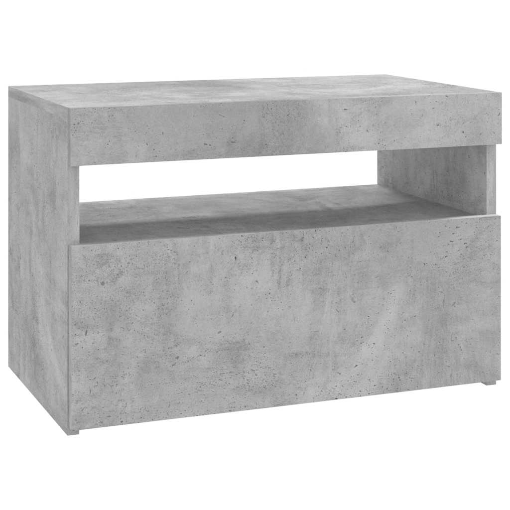 Televizoriaus spintelė su LED, betono pilka, 60x35x40cm