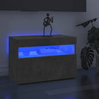 Televizoriaus spintelė su LED, betono pilka, 60x35x40cm