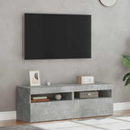 TV spintelės su LED apšvietimu, 2vnt., pilkos, 60x35x40cm