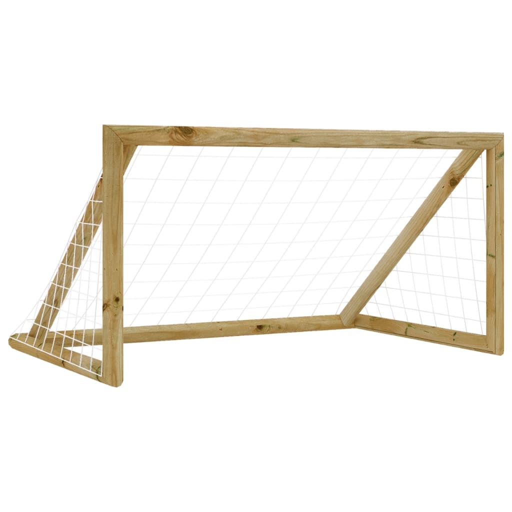 Futbolo vartai su tinklu, 160x80x100cm, impregnuota pušis