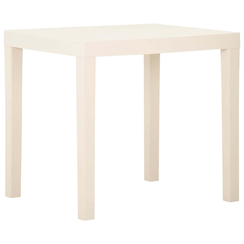 Sodo stalas, baltos spalvos, 79x65x72cm, plastikas
