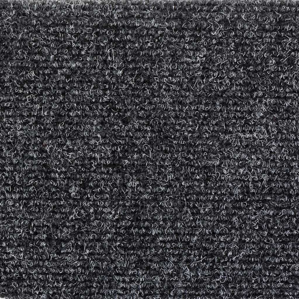 Laiptų kilimėliai, lipnūs, 5 vnt., 56x17x3 cm, tamsiai pilki, pusapvaliai