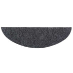 Laiptų kilimėliai, lipnūs, 10 vnt., 56x17x3 cm, tamsiai pilki, pusapvaliai