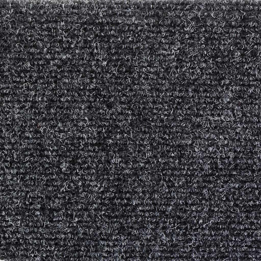 Laiptų kilimėliai, lipnūs, 10 vnt., 56x17x3 cm, tamsiai pilki, pusapvaliai