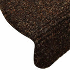Laiptų kilimėliai, lipnūs, 5 vnt., 65x21x4 cm, rudi, pusapvaliai, dideli