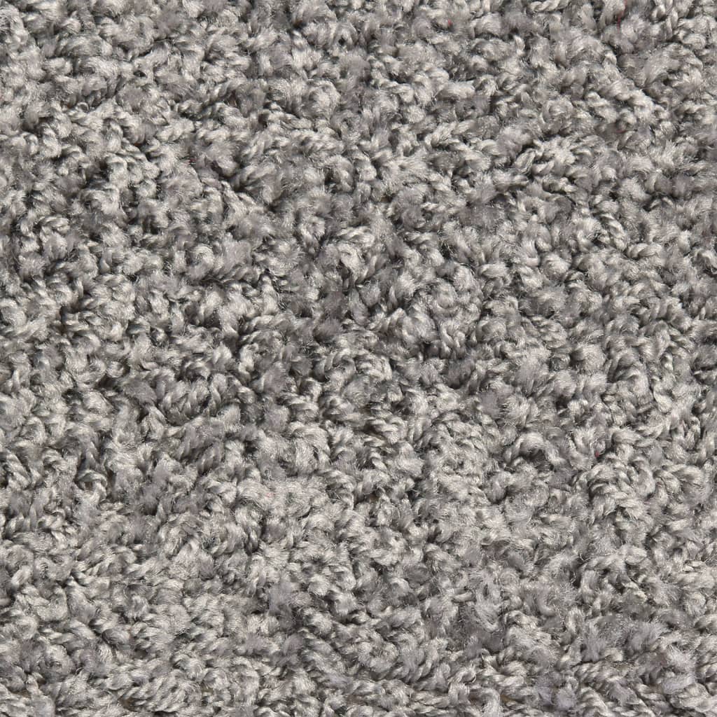 Laiptų kilimėliai, 10 vnt., pilki, 56x17x3 cm, pusapvaliai