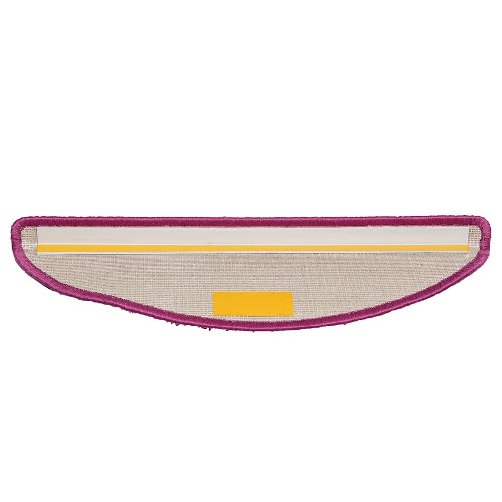Laiptų kilimėliai, 10 vnt., 56x17x3 cm, violetiniai, pusapvaliai